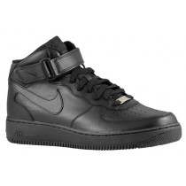 Nike Air Force 1 Mid Hommes chaussures Tout noir/noir LSI478