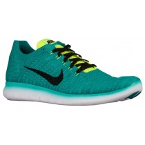 Nike Free RN Flyknit Hommes sneakers vert clair/noir KKY915