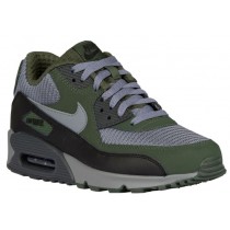Nike Air Max 90 Essential Hommes baskets olive verte/argenté LEY004