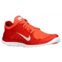 Nike Free 4.0 Flyknit Hommes chaussures de course rouge/Orange BCE447