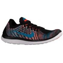 Nike Free 4.0 Flyknit 2015 Hommes chaussures de course noir/bleu clair FGL643