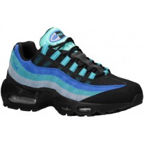 Nike Air Max 95 Hommes chaussures de course noir/bleu clair YDM908