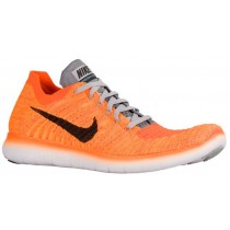 Nike Free RN Flyknit Hommes chaussures de course Orange/noir OVN975
