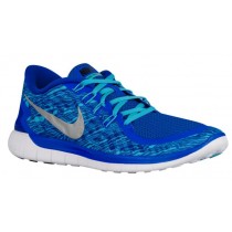Nike Free 5.0 2015 Print Hommes chaussures bleu/bleu clair HKU632