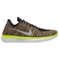 Nike Free RN Flyknit Femmes sneakers noir/vert clair DTD463
