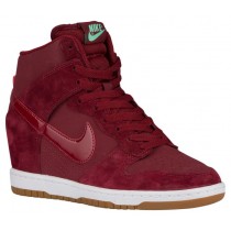 Nike Dunk Sky Hi Femmes chaussures rouge/blanc MVU094
