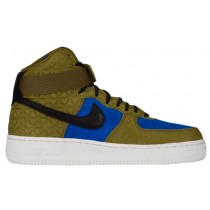 Nike Air Force 1 High Premium Suede Femmes chaussures olive verte/noir NHC751