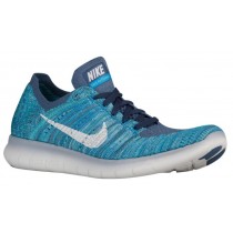 Nike Free RN Flyknit Femmes chaussures de sport bleu clair/gris QIM270