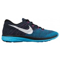Nike Flyknit Lunar 3 Femmes chaussures de course bleu marin/bleu clair CAM837