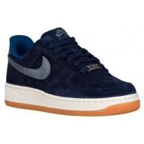 Nike Air Force 1 '07 Low Premium SuedeFemmes chaussures bleu marin/argenté RVF562