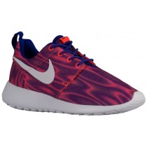 Nike Roshe One Print Premium Femmes chaussures de sport Orange/bleu QEI533