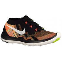 Nike Free 3.0 Flyknit Femmes chaussures de sport noir/Orange CFS088