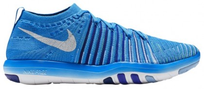 Nike Free Transform Flyknit Femmes chaussures bleu clair/blanc KCV385