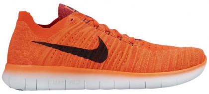 Nike Free RN Flyknit Hommes chaussures de sport Orange/noir XKC818
