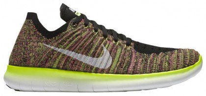 Nike Free RN Flyknit Femmes sneakers noir/vert clair DTD463