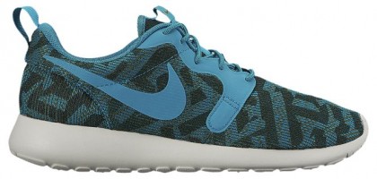 Nike Roshe One Jacquard Femmes baskets vert foncé/bleu clair YEV477