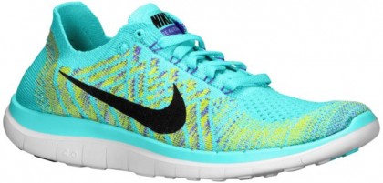 Nike Free 4.0 Flyknit Femmes chaussures de course bleu clair/violet FLZ747