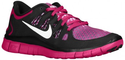 Nike Free 5.0+ Femmes chaussures de sport noir/rose DRS769