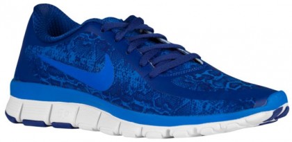 Nike Free 5.0 V4 Femmes chaussures bleu/blanc KTS361
