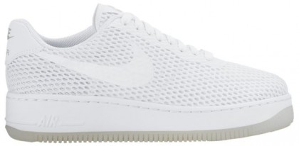 Nike Air Force 1 Low Upstep BR Femmes baskets blanc/gris GFF449