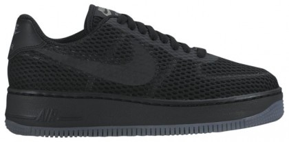 Nike Air Force 1 Low Upstep BR Femmes baskets Tout noir/noir DLY383