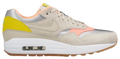 Nike Air Max 1 Premium Femmes sneakers argenté/bronzage RUL024