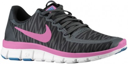 Nike Free 5.0 V4 Femmes chaussures de sport noir/gris LEK479