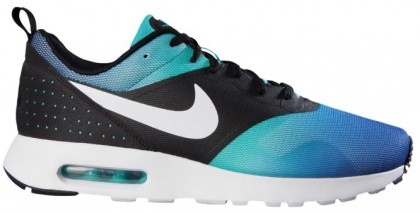 Nike Air Max Tavas Hommes chaussures de course noir/bleu clair CSV894