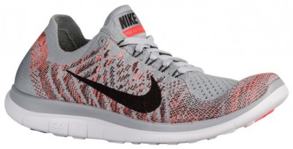 Nike Free 4.0 Flyknit Femmes chaussures de sport gris/Orange HJM751