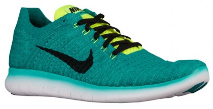 Nike Free RN Flyknit Hommes sneakers vert clair/noir KKY915