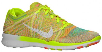 Nike Free TR 5 Flyknit Femmes baskets vert clair/Orange KOH962