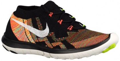Nike Free 3.0 Flyknit Femmes chaussures de sport noir/Orange CFS088