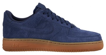 Nike Air Force 1 '07 Mid Suede Femmes chaussures de sport bleu marin/marron JND361