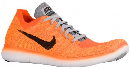 Nike Free RN Flyknit Hommes chaussures de course Orange/noir OVN975