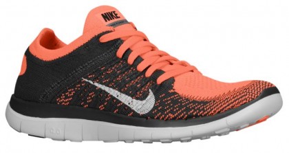 Nike Free 4.0 Flyknit Femmes chaussures de course Orange/gris ZMO733