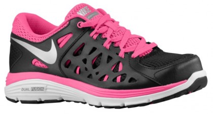 Nike Dual Fusion Run 2 Femmes baskets noir/gris LLA028