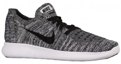 Nike Free RN Flyknit Femmes chaussures de course blanc/noir HOH511