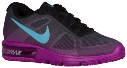 Nike Air Max Sequent Femmes chaussures de sport noir/violet AZD507