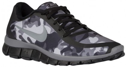 Nike Free 5.0 V4 Femmes chaussures de course noir/gris DEC326