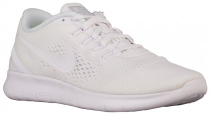 Nike Free RN Femmes chaussures de sport Tout blanc/blanc VCS687