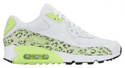 Nike Air Max 90 Femmes chaussures blanc/vert clair MUY653