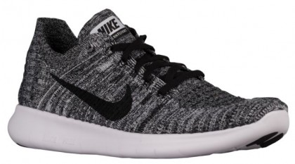 Nike Free RN Flyknit Hommes chaussures de course blanc/noir TDV258