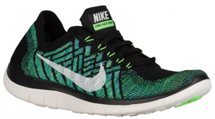Nike Free 4.0 Flyknit Femmes chaussures noir/vert clair VJP521