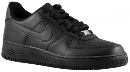 Nike Air Force 1 Low Hommes chaussures de sport Tout noir/noir NEI716