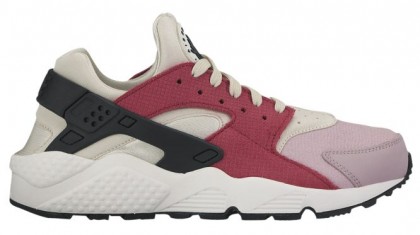 Nike Air Huarache Suede Premium Femmes baskets blanc/rouge GTF486
