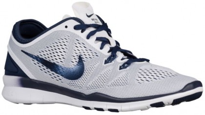 Nike Free 5.0 TR Fit 5 Femmes chaussures de sport blanc/bleu marin BGC298