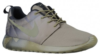 Nike Roshe One Print Hommes sneakers olive verte/noir QRE987
