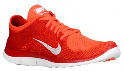 Nike Free 4.0 Flyknit Hommes chaussures de course rouge/Orange BCE447