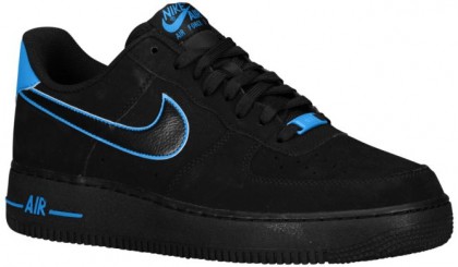 Nike Air Force 1 Low Hommes chaussures de sport noir/bleu clair UIS551