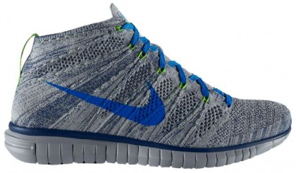 Nike Free Flyknit Chukka Hommes chaussures de course gris/bleu LTD760